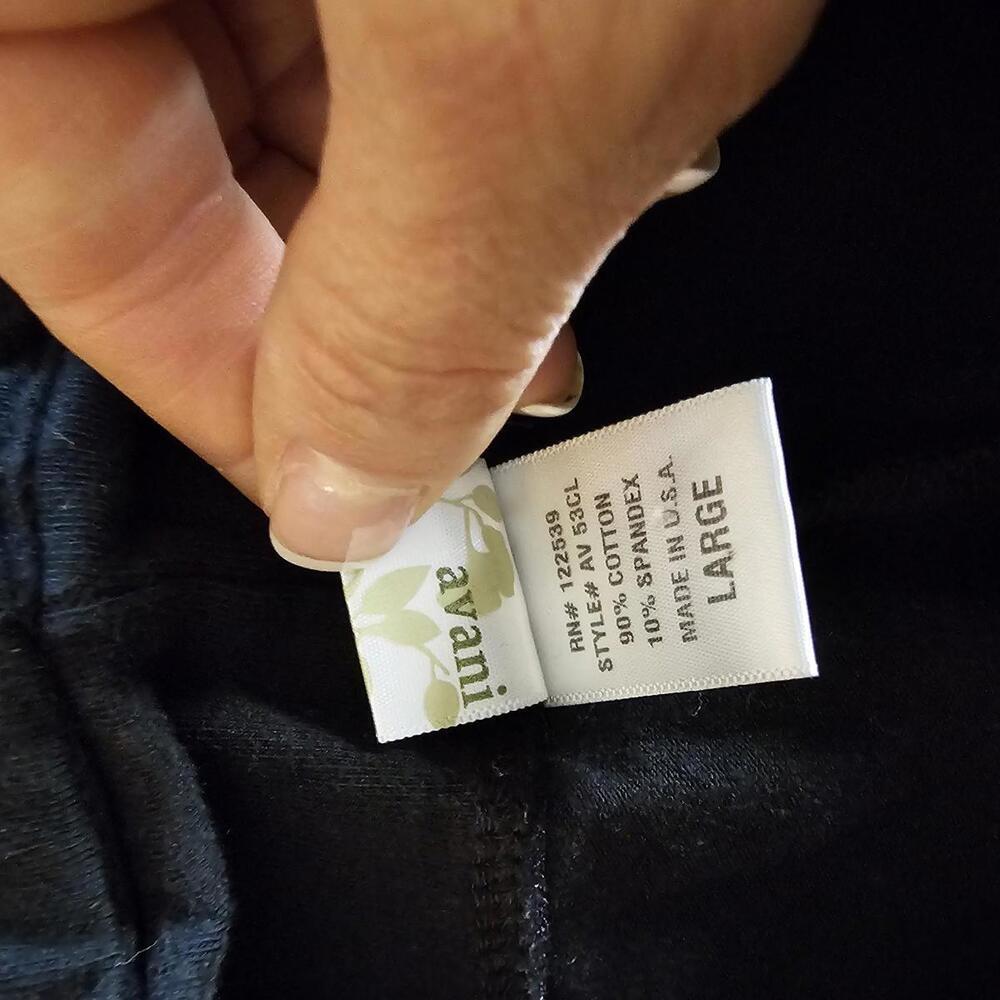 Avanti Black Cotton Blend pants Size Large - Picture 2 of 5